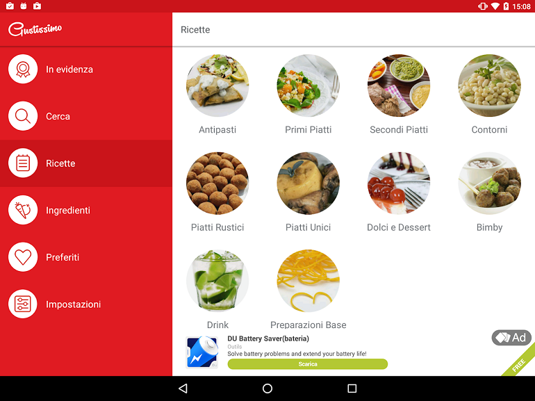 Gustissimo app ricette Android iOS